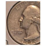 1953-S Washington silver quarter