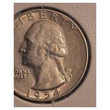 1954-S Washington silver quarter
