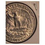 1955 Washington silver quarter
