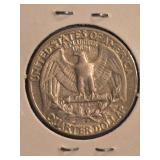 1956-D Washington silver quarter