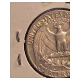 1956-D Washington silver quarter