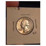 1959-D Washington silver quarter