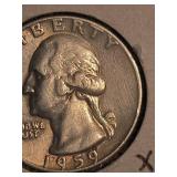 1959-D Washington silver quarter