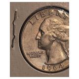 1964-D  Washington silver quarter