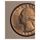 1965 Washington silver quarter