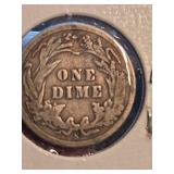 1906-S Barber silver dime
