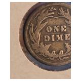 1911 Barber silver dime
