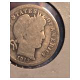 1913 Barber silver dime
