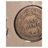 1916 Barber silver dime