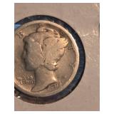 1918-P Mercury silver dime