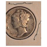 1924 Mercury silver dime