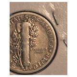 1924 Mercury silver dime