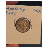1926 Mercury silver dime