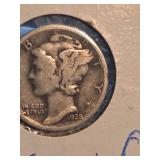 1928 Mercury silver dime