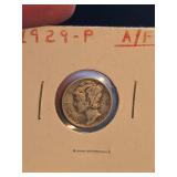1929-P Mercury silver dime