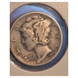 1929-P Mercury silver dime