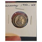 1940 and 1943 Mercury silver dime