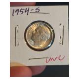 1954-S Roosevelt silver dime