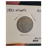 1883 V nickle