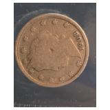 1907 and 1908 V nickles