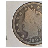 1904 V nickle