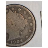 1904 V nickle