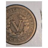 1904 V nickle