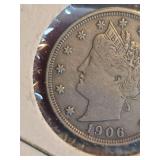 1906 V nickle