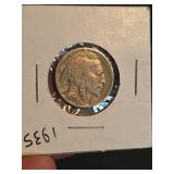 1935 Buffalo nickle