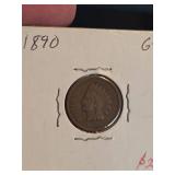 1890 Indian head penny