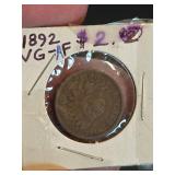 1892 Indian head penny