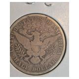 1907-O Barber silver half dollar