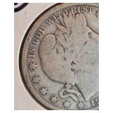 1908-O Barber silver half dollar