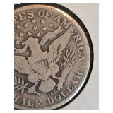 1911-D Barber silver half dollar