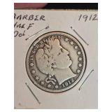 1912 Barber silver half dollar