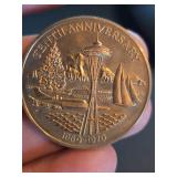 1960-1970 University Coin Club Seattle Washington Anniversary Medal