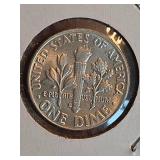 1957 Roosevelt Dime Error Coin - Cut Die/Strike Error