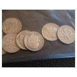 Lot of 10 Roosevelt silver dimes
