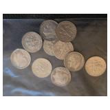 Lot of 10 Roosevelt silver dimes