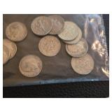 Lot of 12 Roosevelt silver dimes