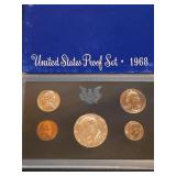 1968 US Mint Proof coin set