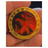 Liberian Gold Commemorative Coin With Holographic Effect