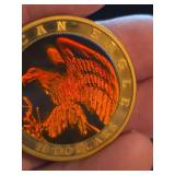 Liberian Gold Commemorative Coin With Holographic Effect