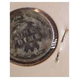 1908 Barber silver dime