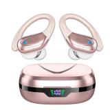 APPEARS NEW - Wireless Earbuds Bluetooth Headphones 80hrs Playback Ear Buds Power Display with Noise Canceling Mic Headsets for Sports/Workout/Running Rose Gold