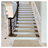FACTORY SEALED - PURE ERA Bullnose Carpet Stair Treads Set Tape Free Non-Slip Indoor Stair Protectors Pet Friendly Rugs Covers Soft Skid Resistant Washable Reusable 9.5 x 30"(7 Pieces,Cream Gray)