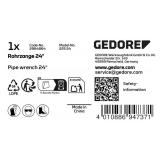 APPEARS NEW - Gedore 225 24 â Pipe Wrench 24   - Retail: $97