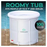 FACTORY SEALED - Calmcore Collapsible Ice Bath Tub for Athletes â 100 Gal Large Cold Plunge Tub with Cover, Portable Outdoor Ice Plunge for Cold Water Therapy at Home or Gym  - Retail: $73