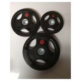 APPEARS NEW - Olympic Weight Plates Set - 2.5lb, 5lb and 10lb