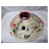 Metal Christmas Tree Stand with Winter Scene